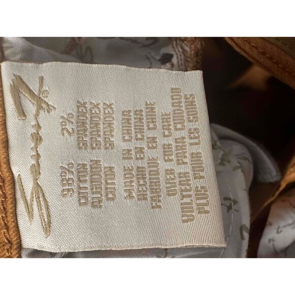 Seven 7 Gold Denim Pants Womans Size 14 Skinny Thick Threading Jeans Mid Rise - Picture 9 of 12